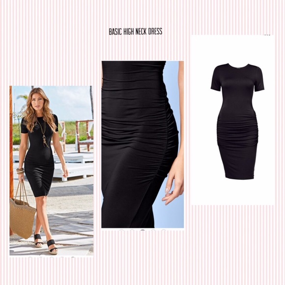 High Neck Stretch Dresses